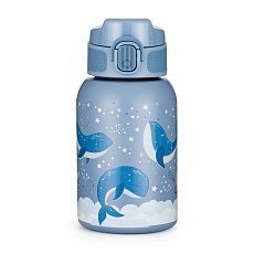 PETITE&MARS Láhev nerezová termo se slámkou 350 ml Whale Song 12m+ PETITE&MARS Láhev nerezová termo se slámkou 350 ml Whale Song 12m+