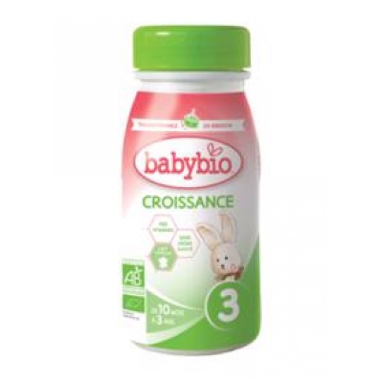 BABYBIO Croissance 3 tekuté kojenecké bio mléko 0,25 l