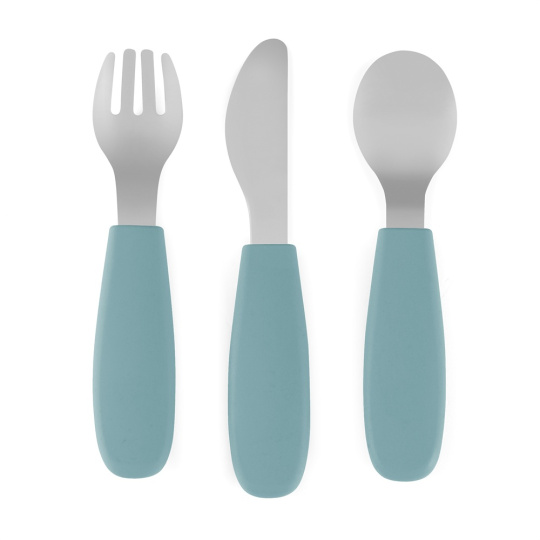 PETITE&MARS Sada příborů s nerezové oceli Take&Match Frosted Sky 12m+