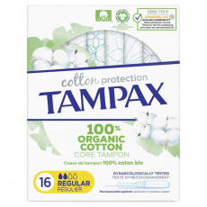 TAMPAX Cotton Protection Regular tampony s aplikátorem 16 ks TAMPAX Cotton Protection Regular tampony s aplikátorem 16 ks