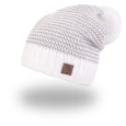 Little Angel-Čepice pletená cikcak s bambulí Outlast ® - bílošedá Velikost čepic: 5 | 49-53 cm