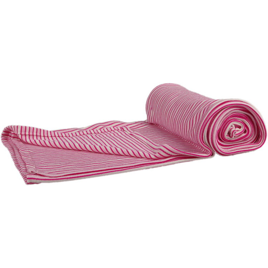 KAARSGAREN-Bambusová deka růžové proužky oboulíc