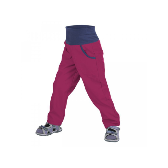 UNUO-NEW softshellové kalhoty bez zateplení reflex -fuchsiová-vel. 122/128