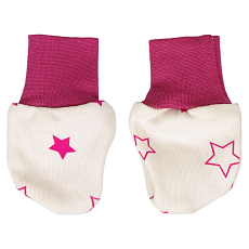 KAARSGAREN-Rukavičky bio-bavlna 0 až 3 měsíce hvězdy fuchsia