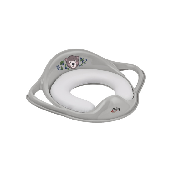 MALTEX Redukce na WC s úchyty měkká The Nature Buddies Medvěd- Grey MALTEX Redukce na WC s úchyty měkká The Nature Buddies Medvěd- Grey