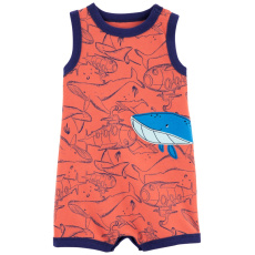 CARTER'S Overal letní Orange Whale kluk NB CARTER'S Overal letní Orange Whale kluk NB
