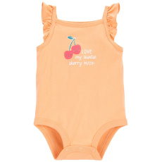 CARTER'S Body na ramínka Orange Cherry holka 6m CARTER'S Body na ramínka Orange Cherry holka 6m