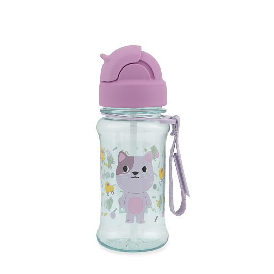 SKIP HOP Lahev s brčkem 355ml Besties Squad Kočička 12m+